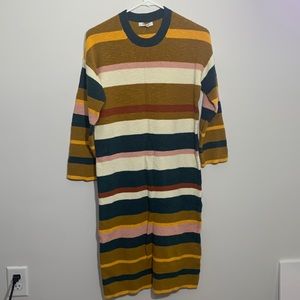 Woven stripped dress from madewell. Earth tone colors. Size small